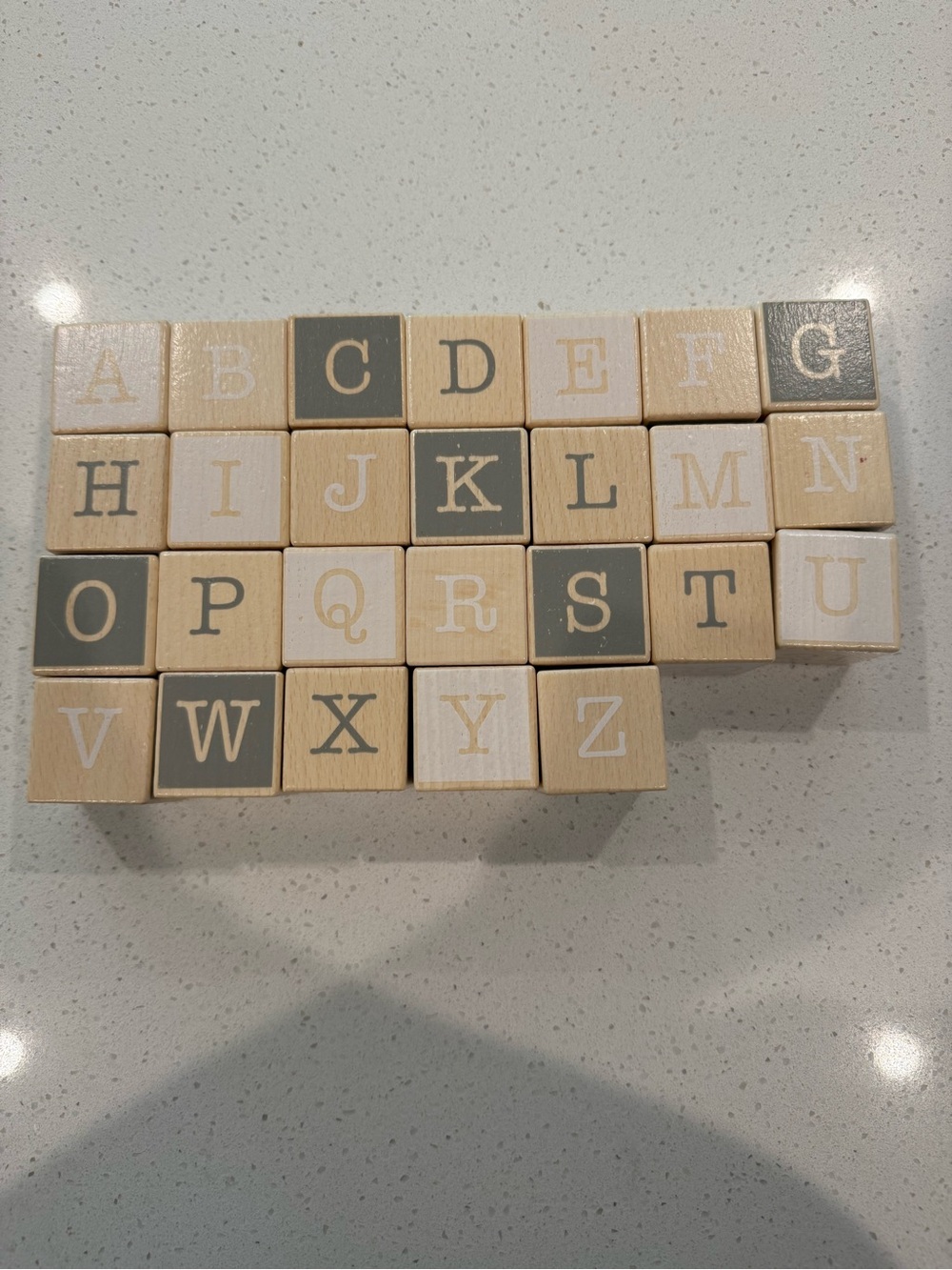 Pottery Barn Kids Neutral Wooden Alphabet Blocks